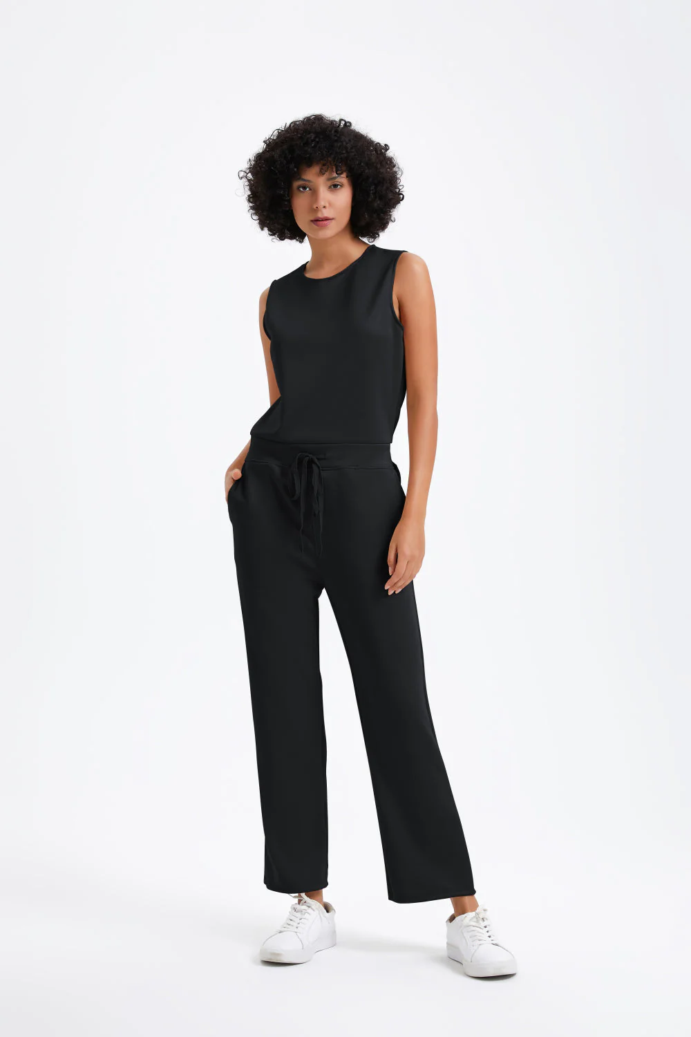 Slim casual women's sleeveless solid color v-neck trousers jumpsuit - Buy two and get free shipping! - Image 10