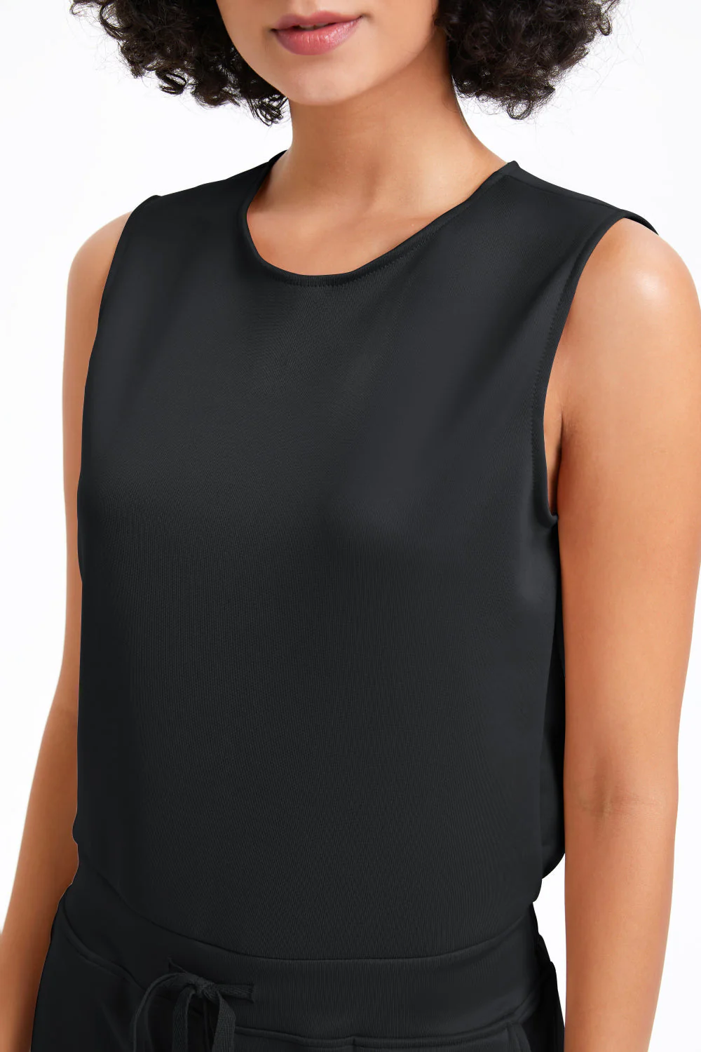 Slim casual women's sleeveless solid color v-neck trousers jumpsuit - Buy two and get free shipping! - Image 12