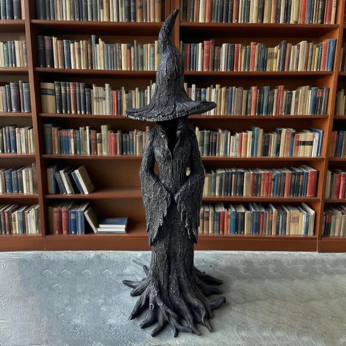 🧙‍♀️💫Hand-Painted Enchanting Witch Statue: The Guardian of Your Home (✨Same as in the video) - Image 2