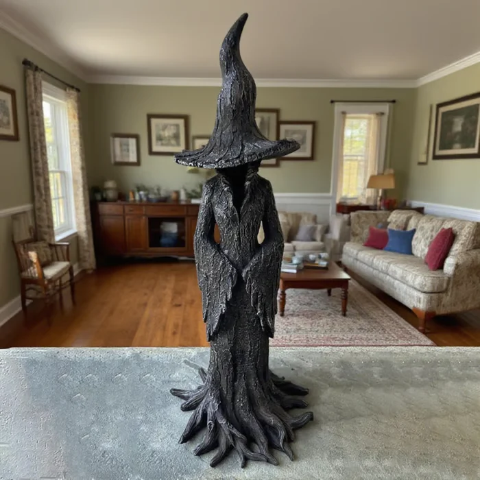 🧙‍♀️💫Hand-Painted Enchanting Witch Statue: The Guardian of Your Home (✨Same as in the video) - Image 4