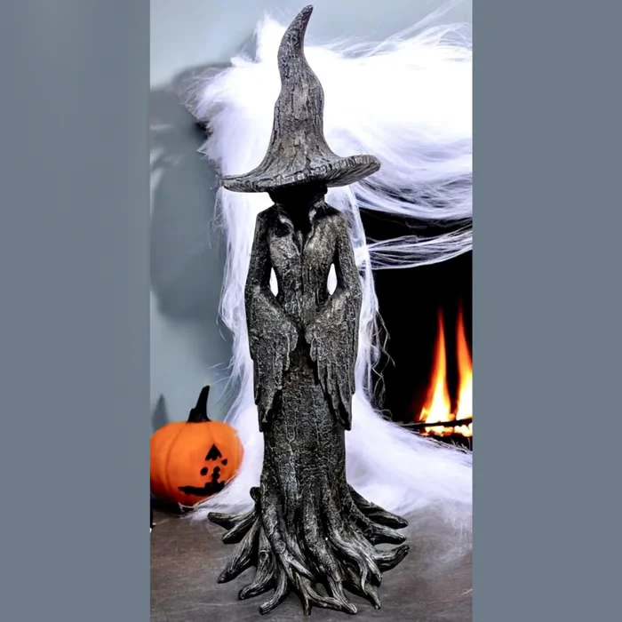 🧙‍♀️💫Hand-Painted Enchanting Witch Statue: The Guardian of Your Home (✨Same as in the video) - Image 6