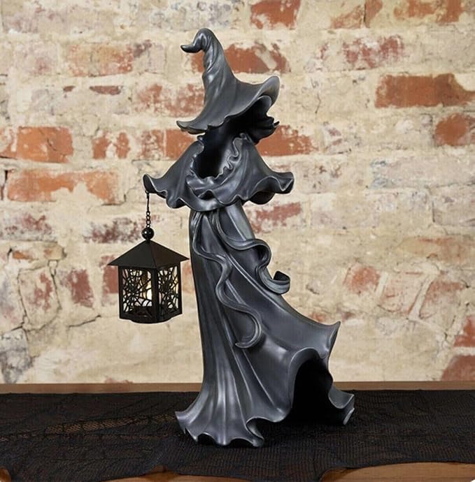 🧙‍♀️💫Hand-Painted Enchanting Witch Statue: The Guardian of Your Home (✨Same as in the video) - Image 8