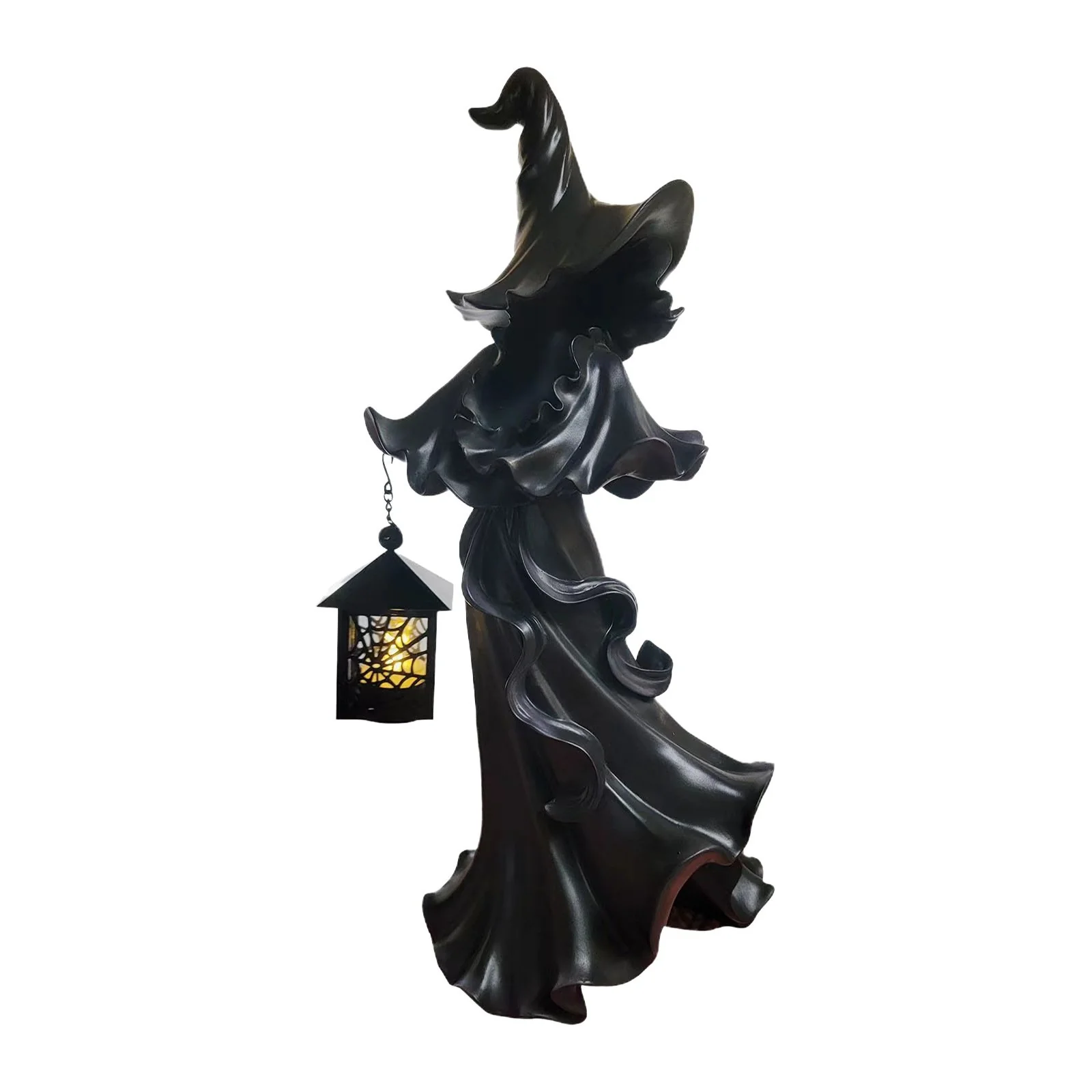 🧙‍♀️💫Hand-Painted Enchanting Witch Statue: The Guardian of Your Home (✨Same as in the video) - Image 9