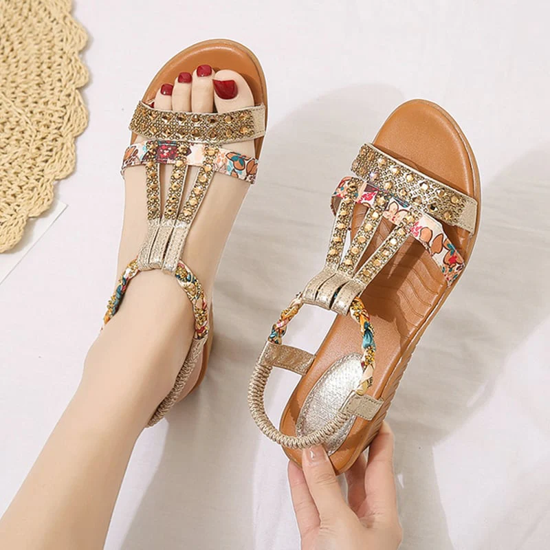 🔥 Promotion 48% OFF - Women's New Summer Rhinestone Open Toe Orthopaedic Sandals - Image 14