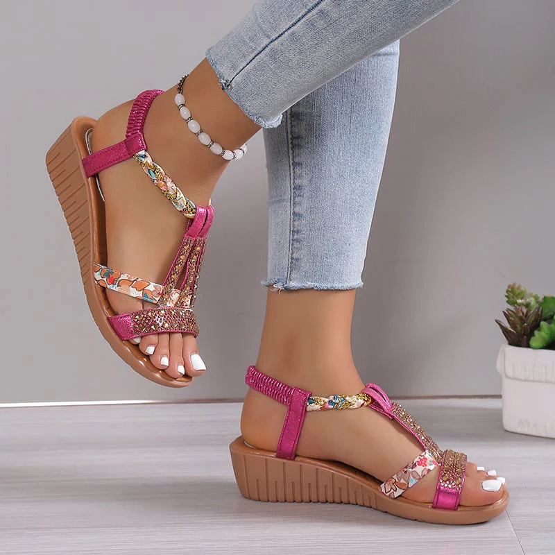 🔥 Promotion 48% OFF - Women's New Summer Rhinestone Open Toe Orthopaedic Sandals - Image 9
