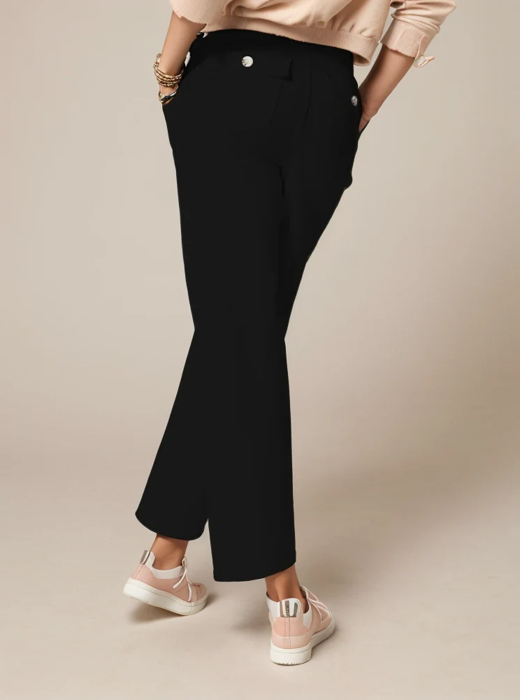 Tummy Control Twill Cropped Wide Leg Pant(Buy 2 Free Shipping) - Image 12