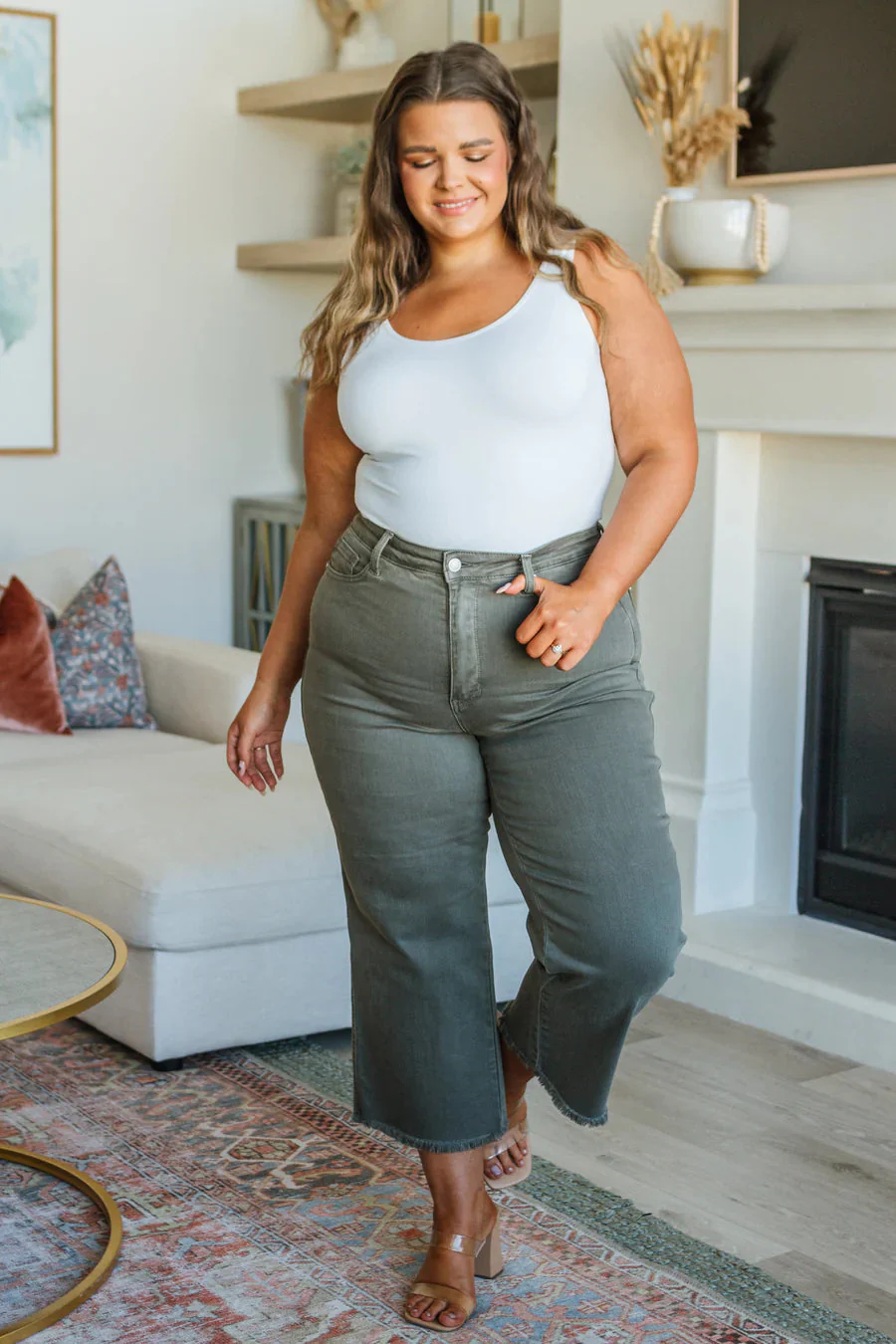 ✨THE BEST High-Rise Tummy Control  Wide Leg Denim - Image 6
