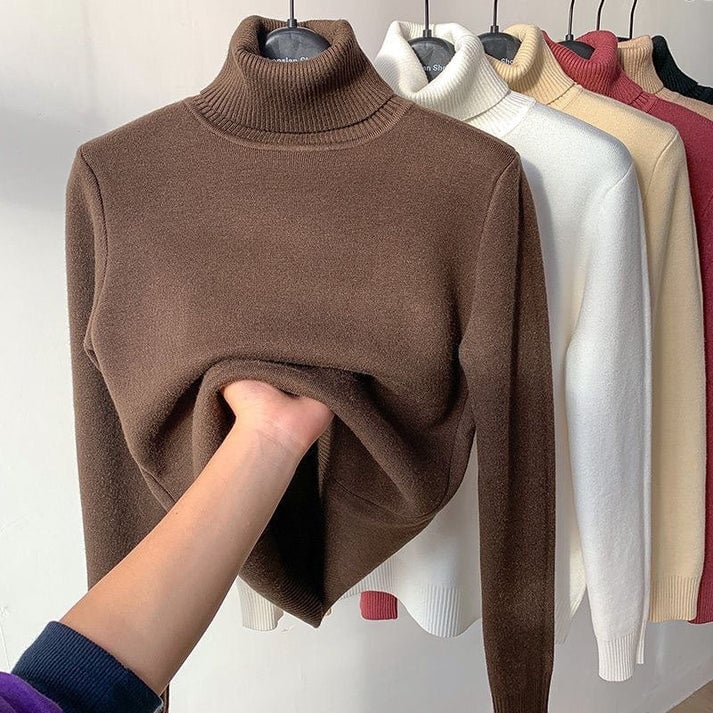🔥HOT SALE - Cozy Women's Turtleneck Fleece Pullover Sweater - Image 3
