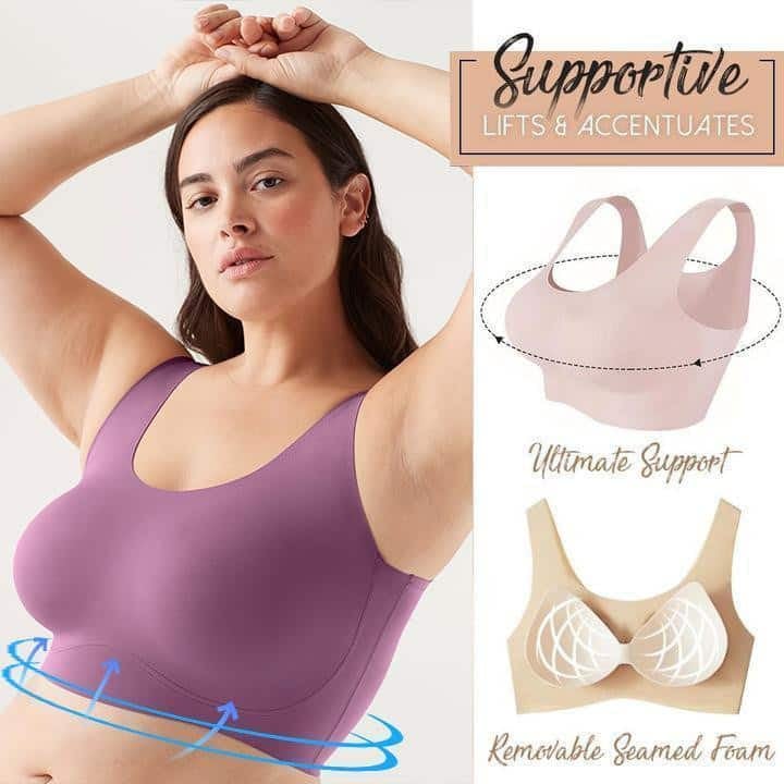 Ultra Comfort Seamless Shaping Wireless Support Bra Plus Size - Image 5
