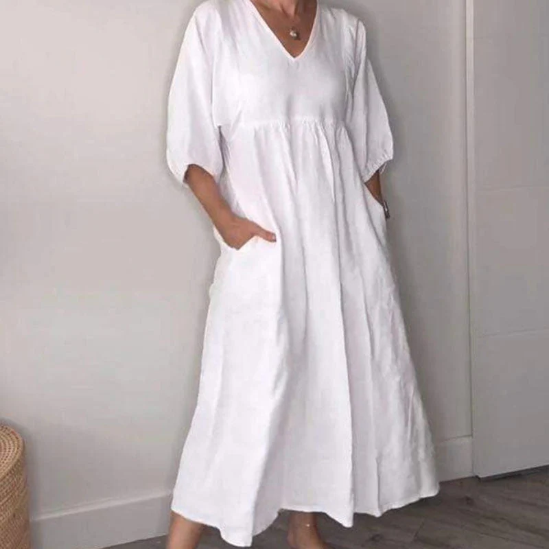 Women's V-neck Casual Dress - Image 2