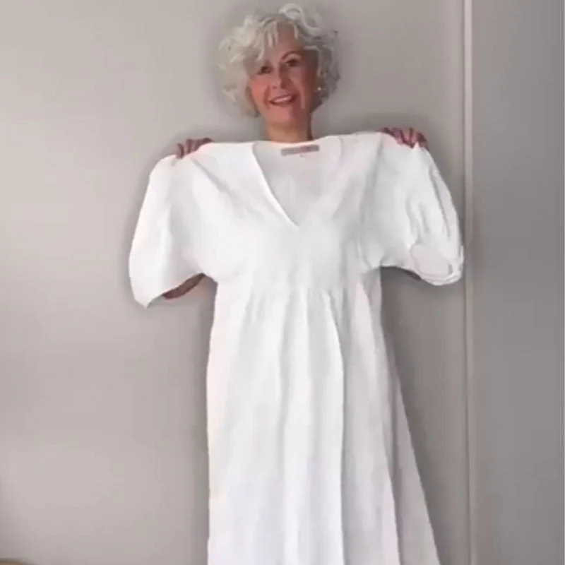 Women's V-neck Casual Dress - Image 3