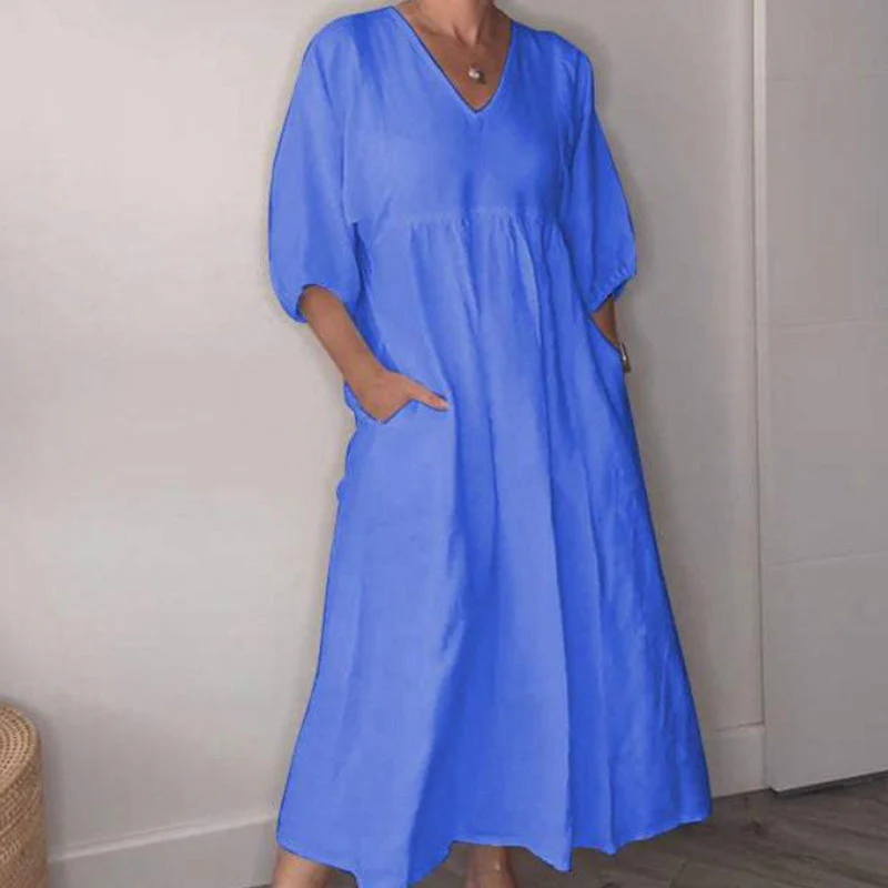 Women's V-neck Casual Dress - Image 4