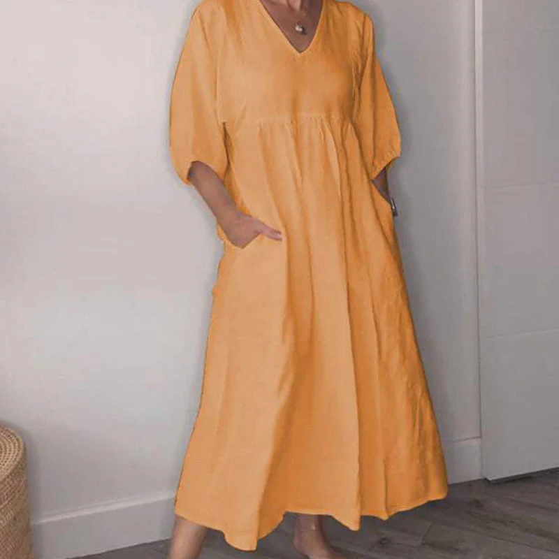 Women's V-neck Casual Dress - Image 5