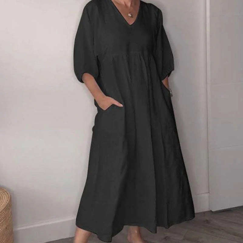 Women's V-neck Casual Dress - Image 6