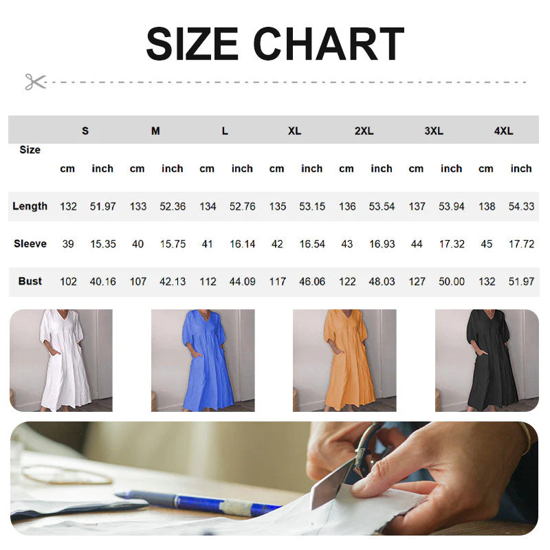 Women's V-neck Casual Dress - Image 7