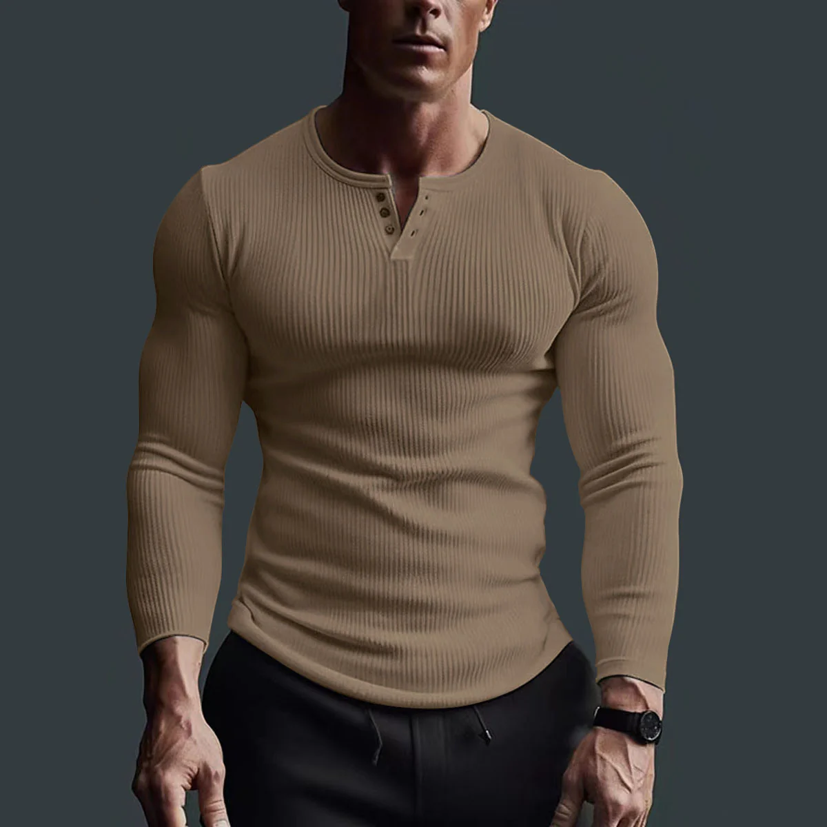 V-NECK LONG-SLEEVED SPORTS T-SHIRT - Image 14