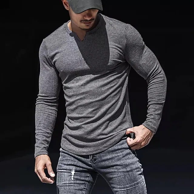 V-NECK LONG-SLEEVED SPORTS T-SHIRT - Image 4