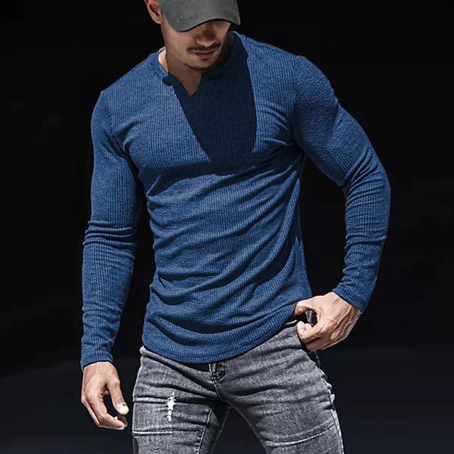 V-NECK LONG-SLEEVED SPORTS T-SHIRT - Image 7