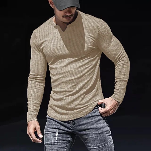 V-NECK LONG-SLEEVED SPORTS T-SHIRT - Image 8