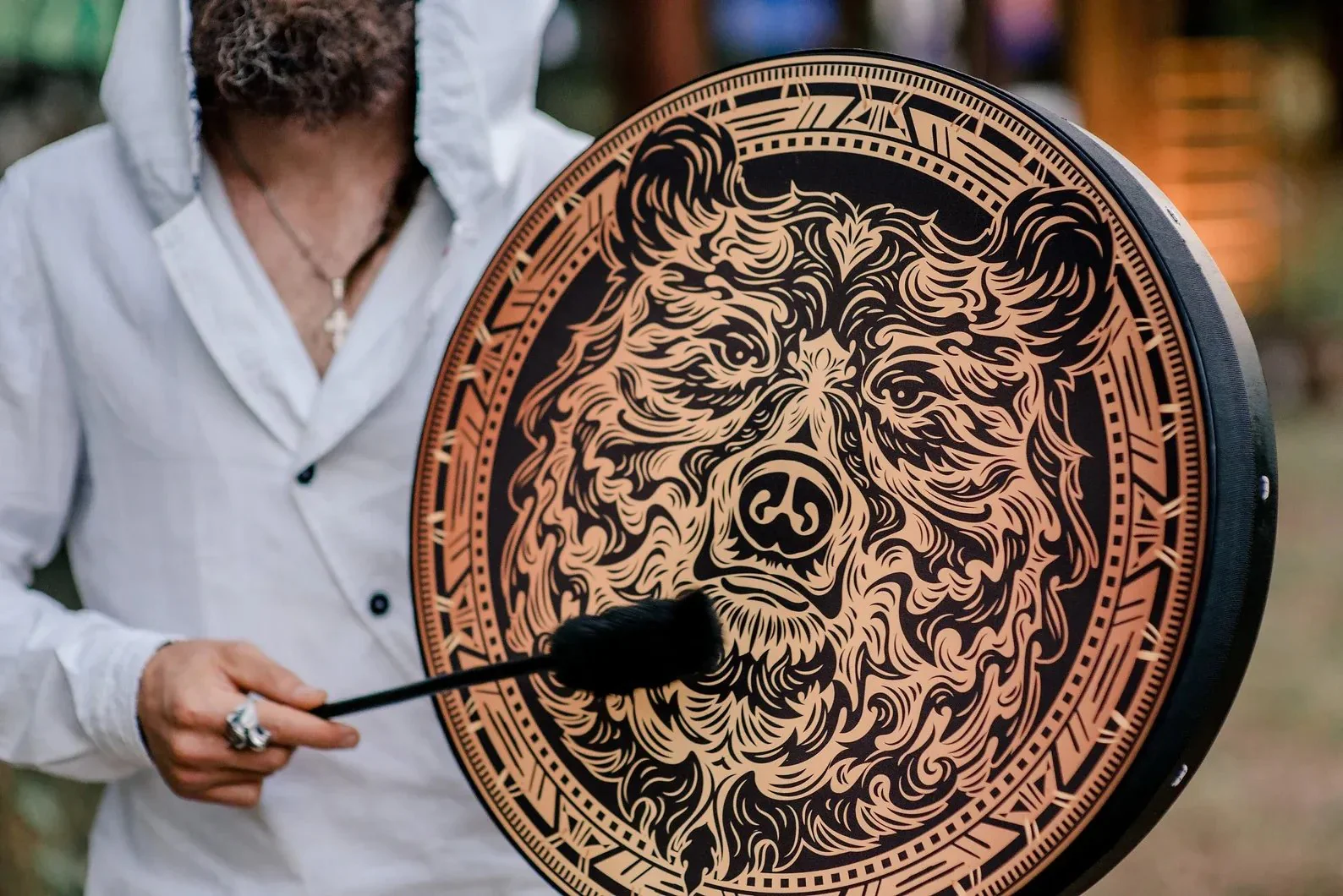 VEGAN SHAMAN DRUM "OWL SOUL", HEALING SOUND THERAPY - Image 10