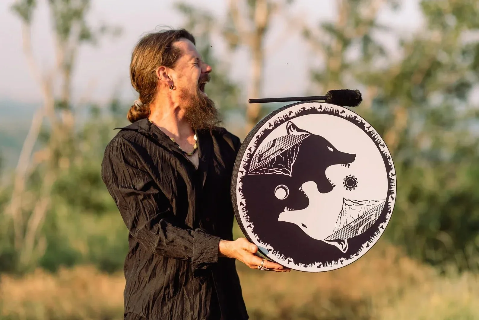 VEGAN SHAMAN DRUM "OWL SOUL", HEALING SOUND THERAPY - Image 16