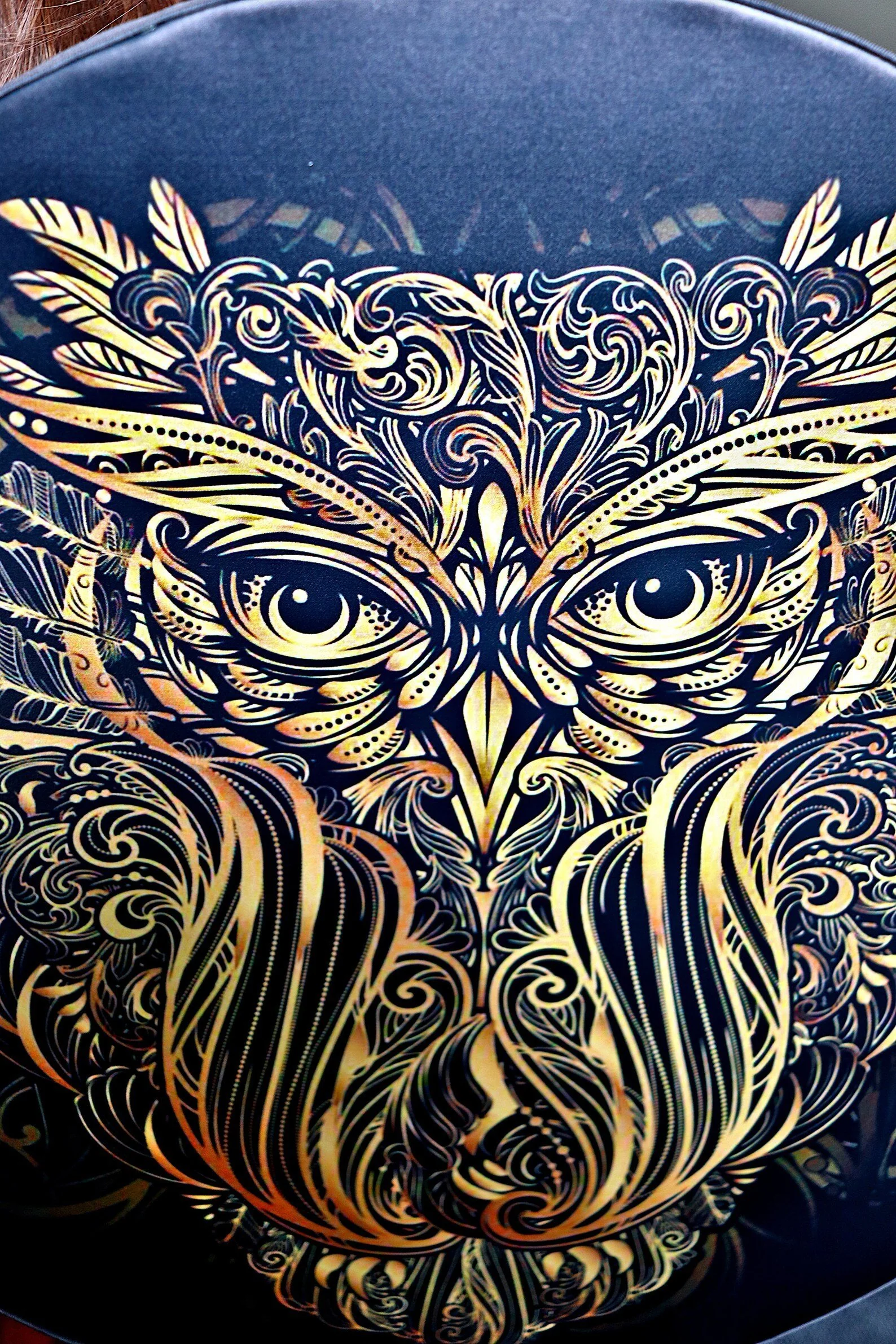 VEGAN SHAMAN DRUM "OWL SOUL", HEALING SOUND THERAPY - Image 5
