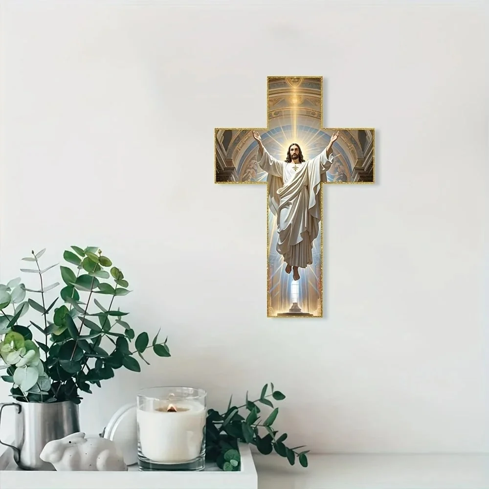 ❤️Vintage Wooden Jesus Christ Wall Cross✝️ - Image 2
