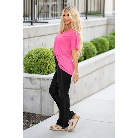 💖 High Rise Non Distressed Vintage Frayed Hem Bootcut Jeans - Image 11