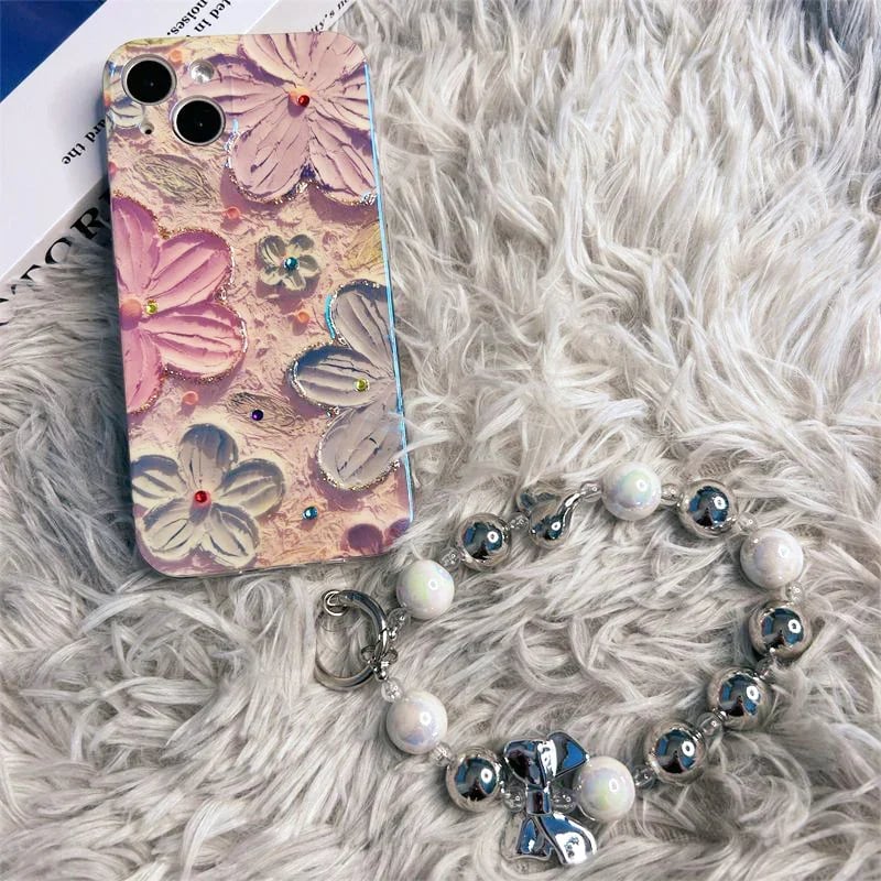 Hot selling vintage oil painting flowers for iPhone case