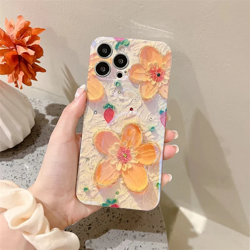 Hot selling vintage oil painting flowers for iPhone case - Image 11