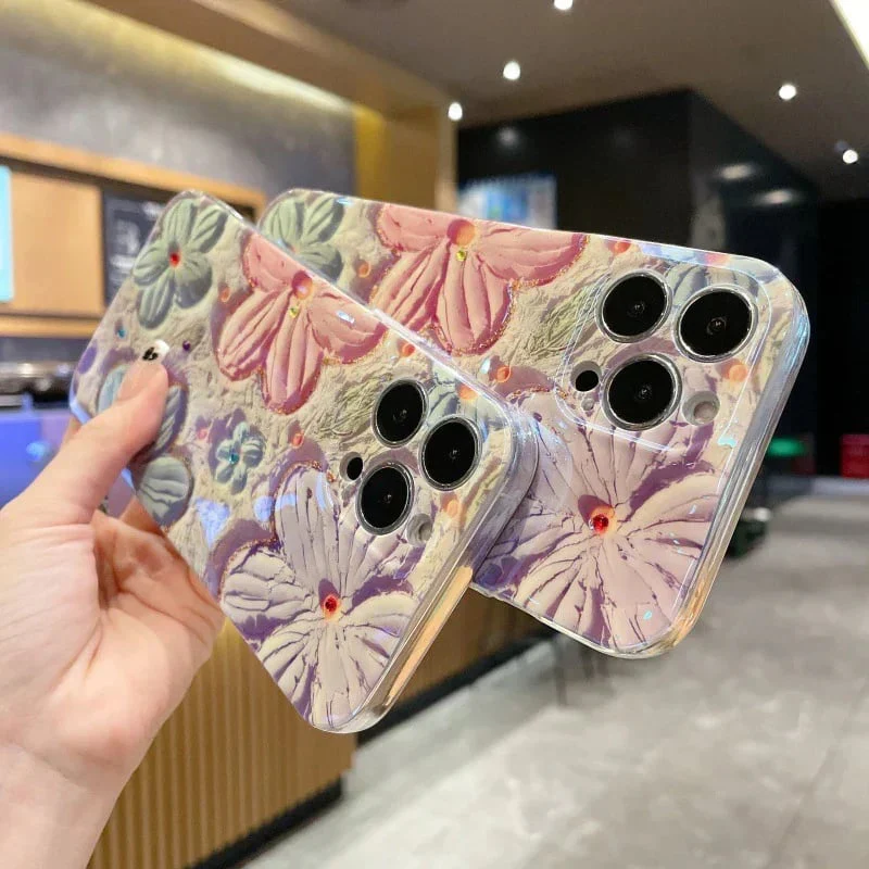 Hot selling vintage oil painting flowers for iPhone case - Image 4