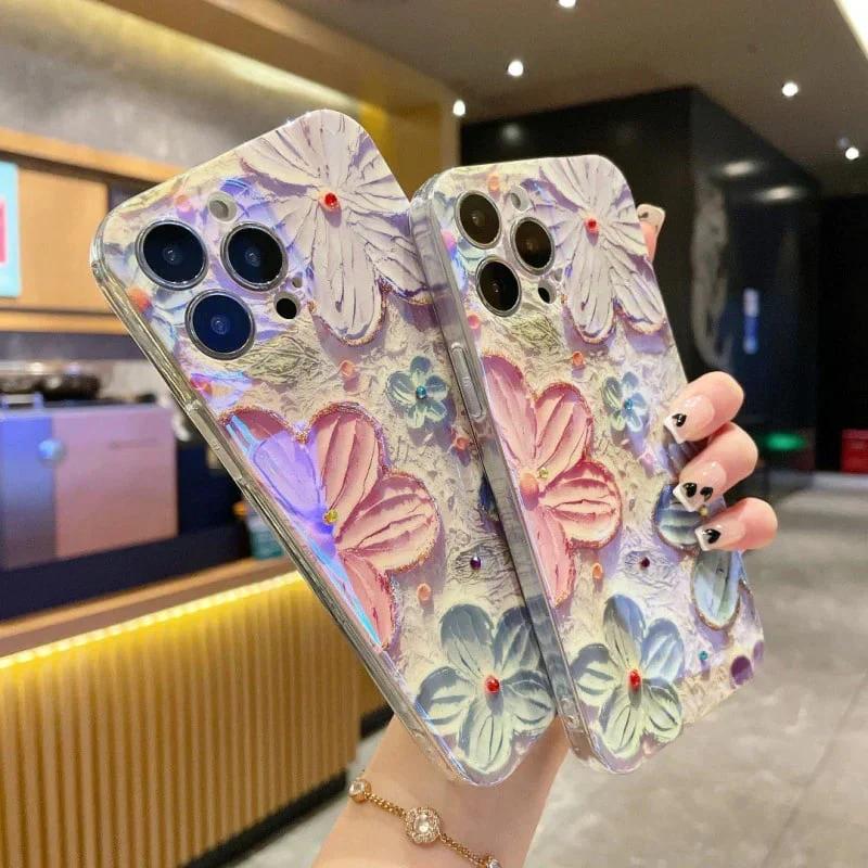 Hot selling vintage oil painting flowers for iPhone case - Image 7