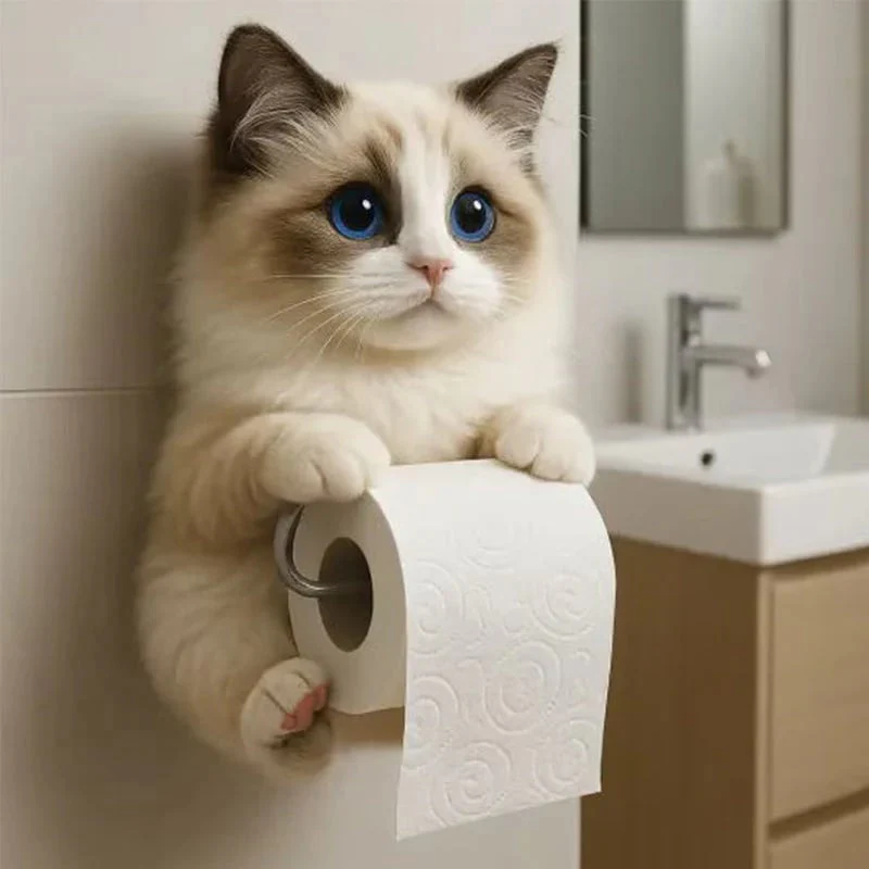 New Arrival 🧻 Wall-Mounted Pet Toilet Paper Holder 🐾 - Image 4