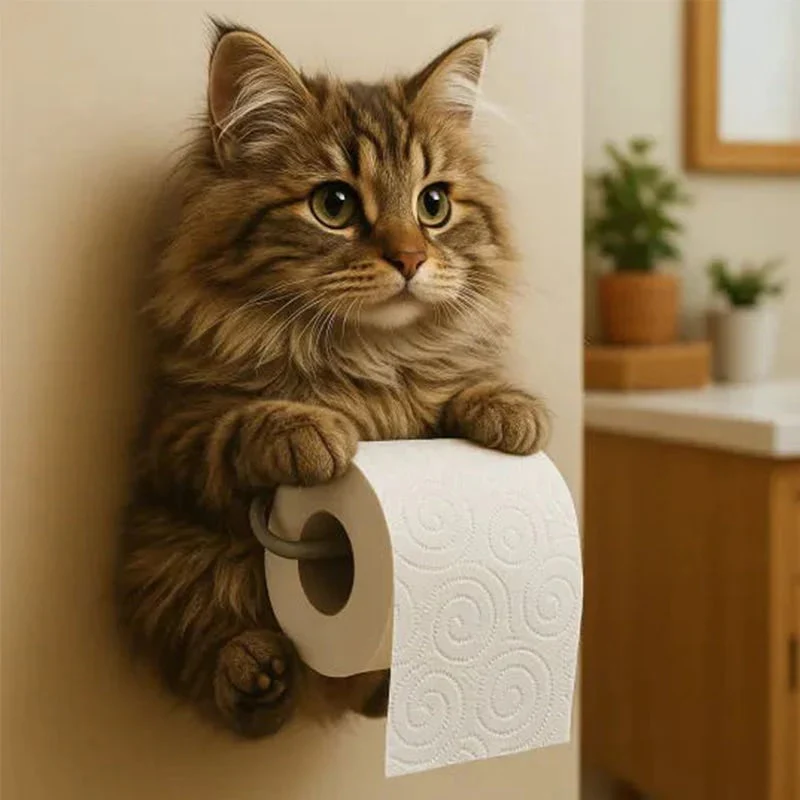 New Arrival 🧻 Wall-Mounted Pet Toilet Paper Holder 🐾 - Image 7