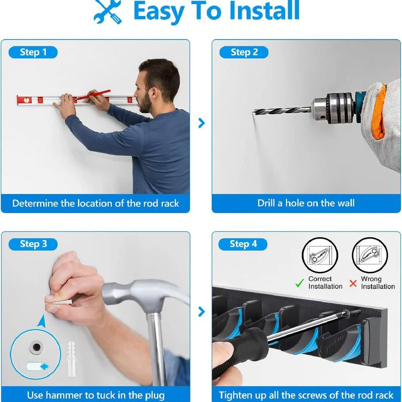 ✨ONLY 49% OFF🔥Wall Mounted Fishing Rod Rack - Image 4