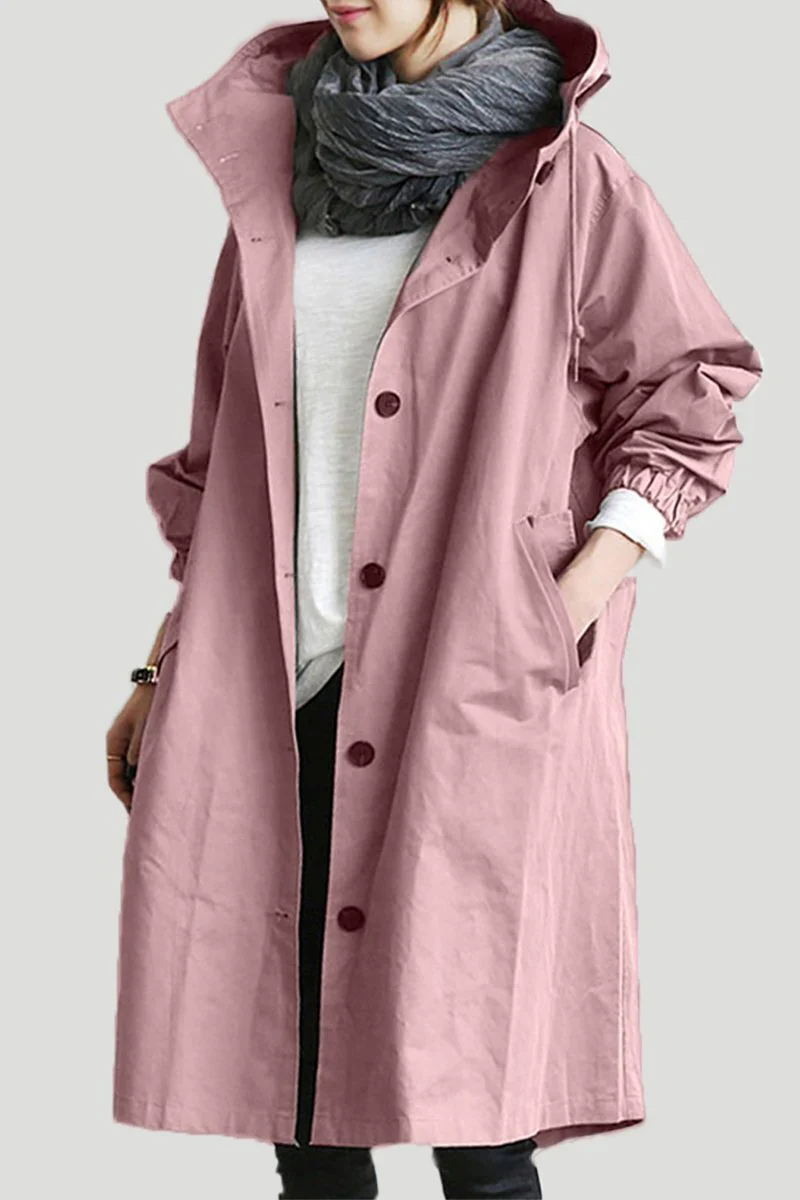 Water Resistant Oversized Hooded Windbreaker Rain Jacket - Image 5