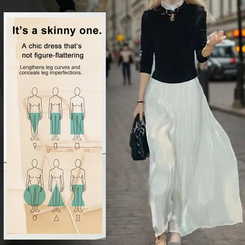 🔥Hot Sale 49% Off🔥Glazed Ice Silk Floor-Length Wide-Leg Culottes - Image 2