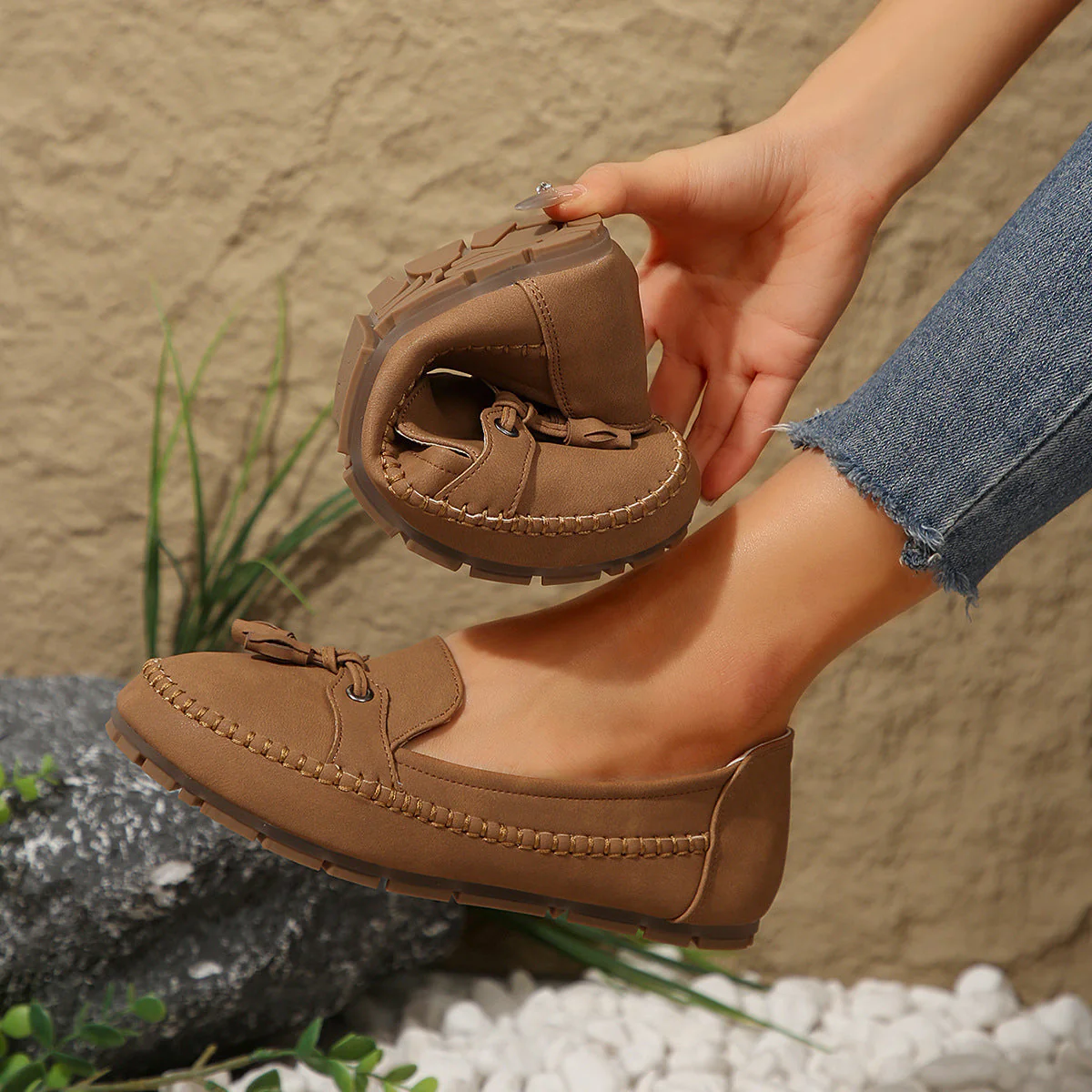 🔥Comfortable soft loafers for women in vintage style with bow - Image 14