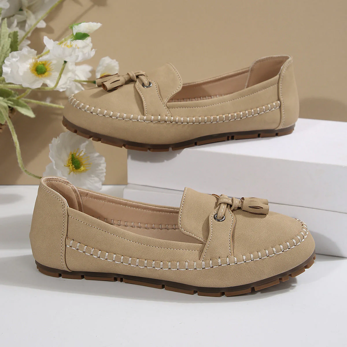 🔥Comfortable soft loafers for women in vintage style with bow - Image 15