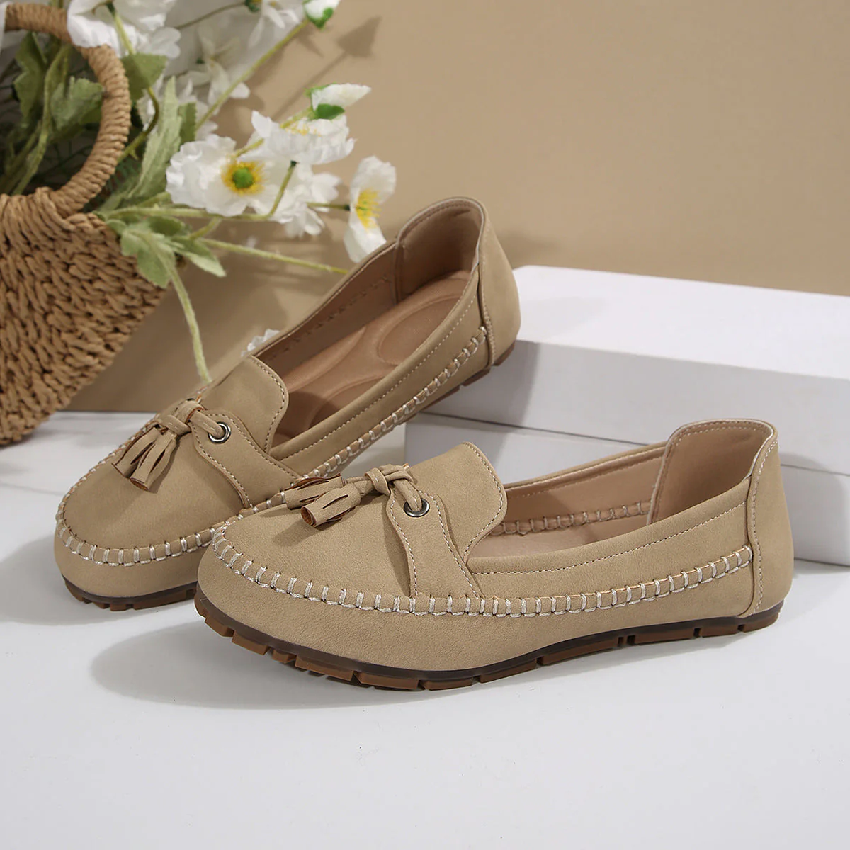 🔥Comfortable soft loafers for women in vintage style with bow - Image 16