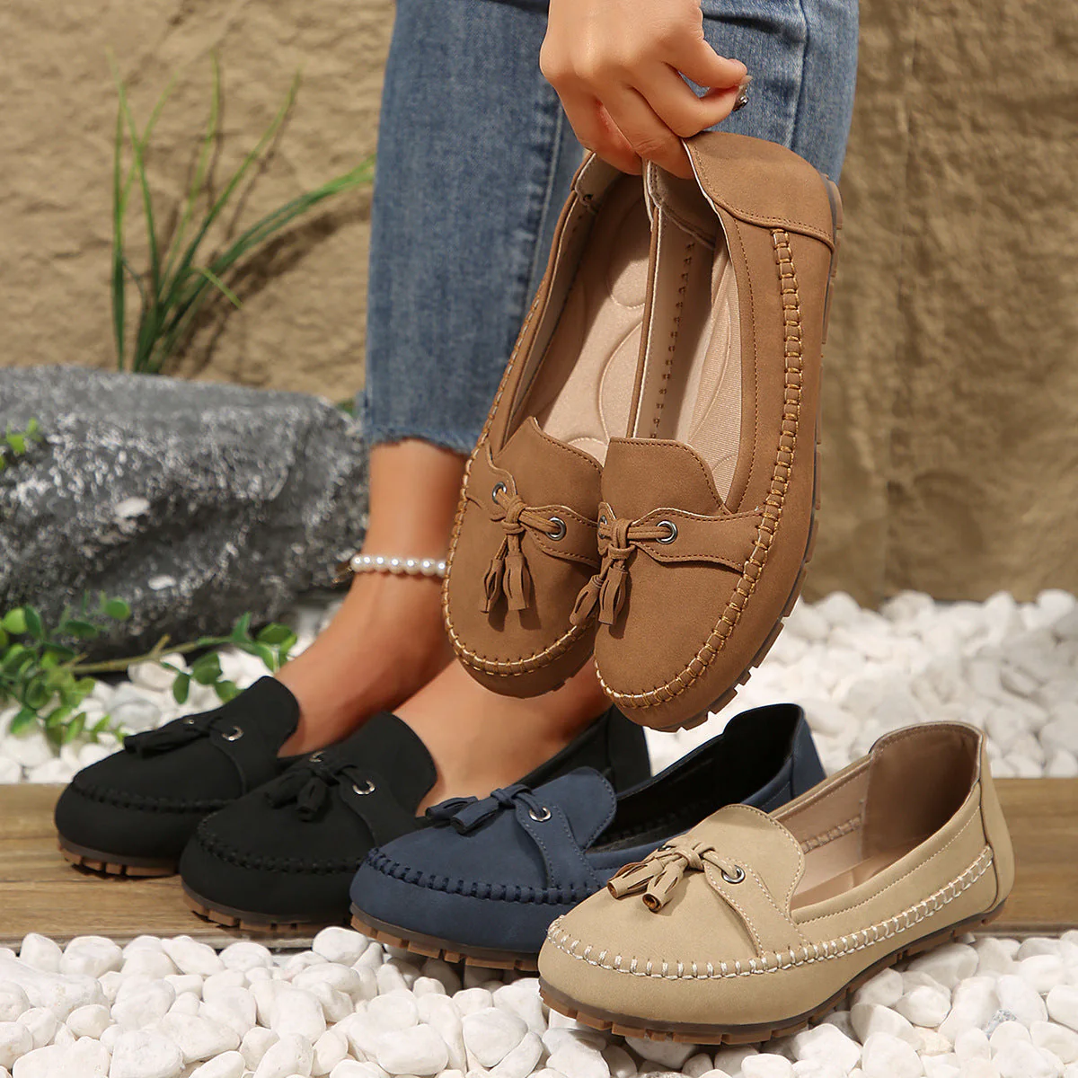 🔥Comfortable soft loafers for women in vintage style with bow - Image 2
