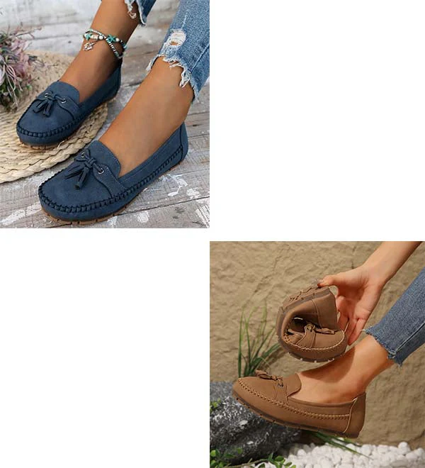 🔥Comfortable soft loafers for women in vintage style with bow - Image 20