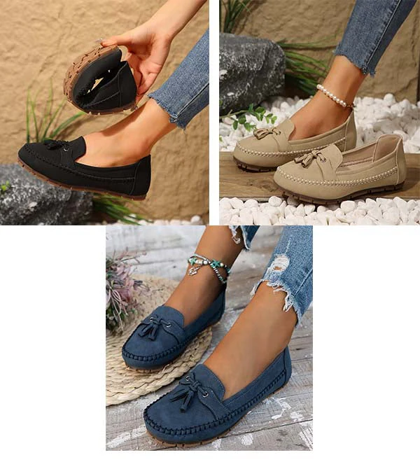 🔥Comfortable soft loafers for women in vintage style with bow - Image 21