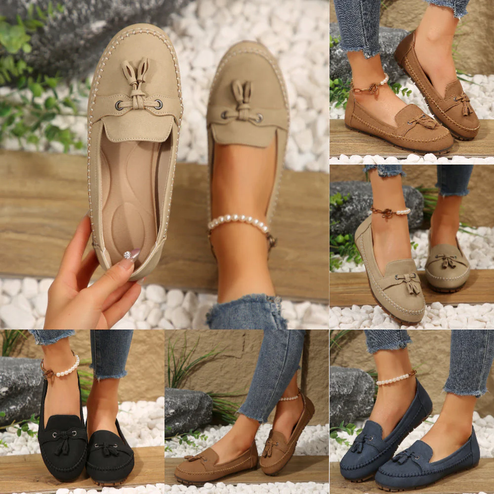 🔥Comfortable soft loafers for women in vintage style with bow - Image 22