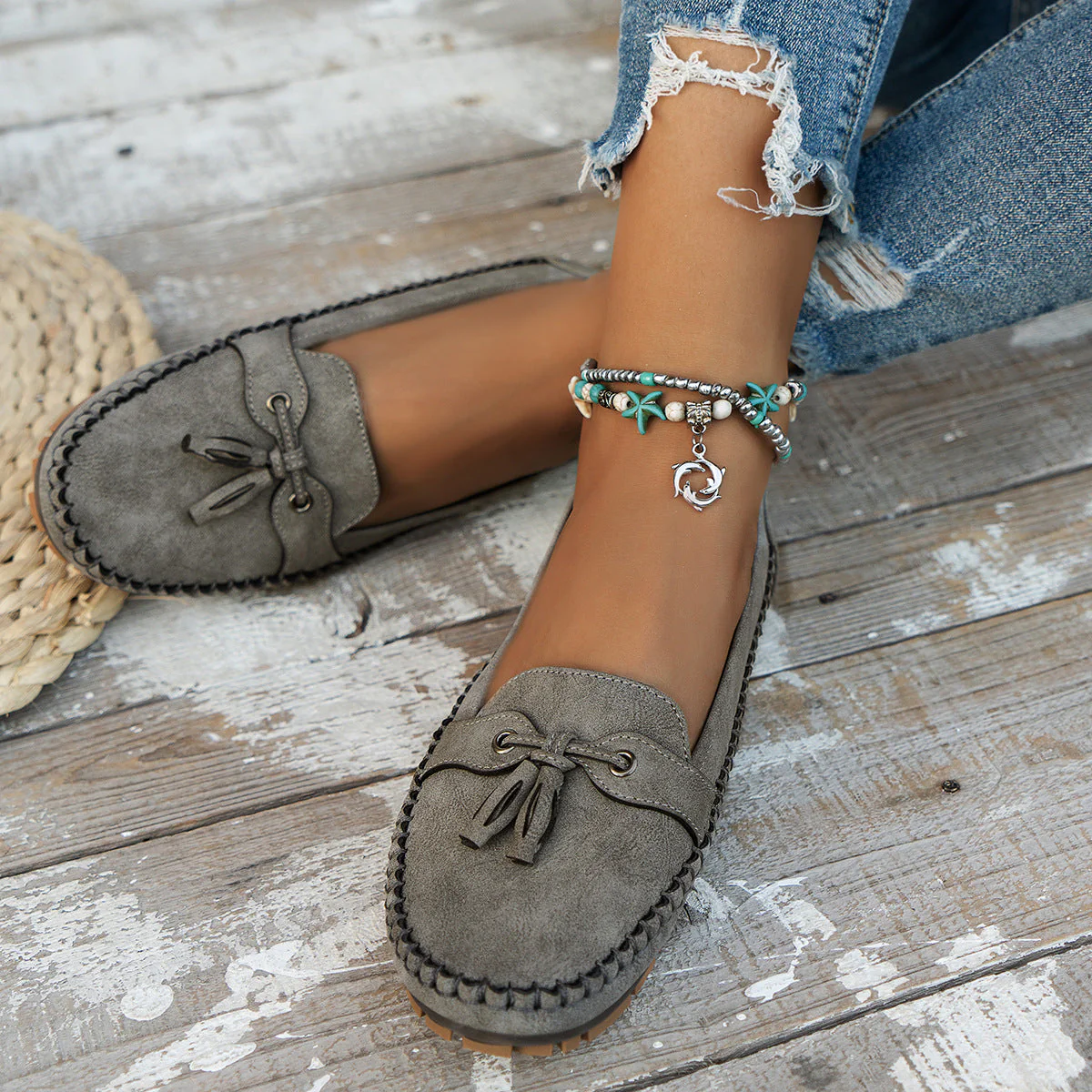 🔥Comfortable soft loafers for women in vintage style with bow - Image 25
