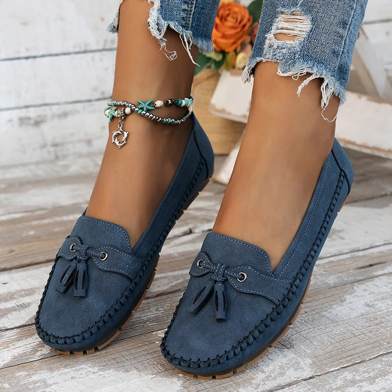 🔥Comfortable soft loafers for women in vintage style with bow - Image 8