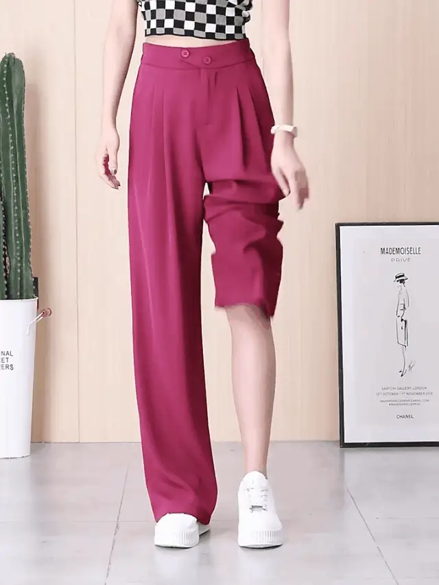 Woman's High waist wide leg pants Loose Pants - Image 11