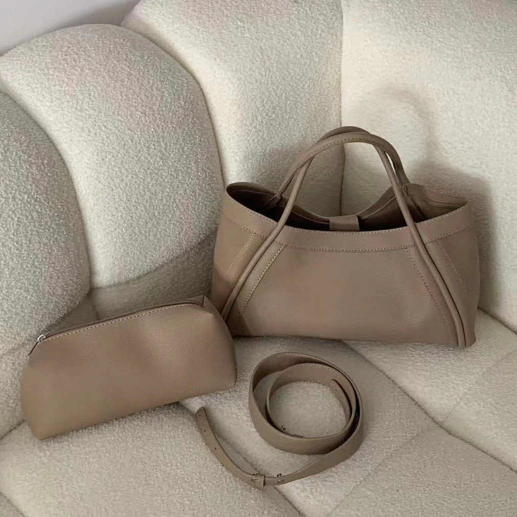 Women Leather Bag with Shoulder Strap, Handbags & Crossbody bags Matching Purse - Image 3