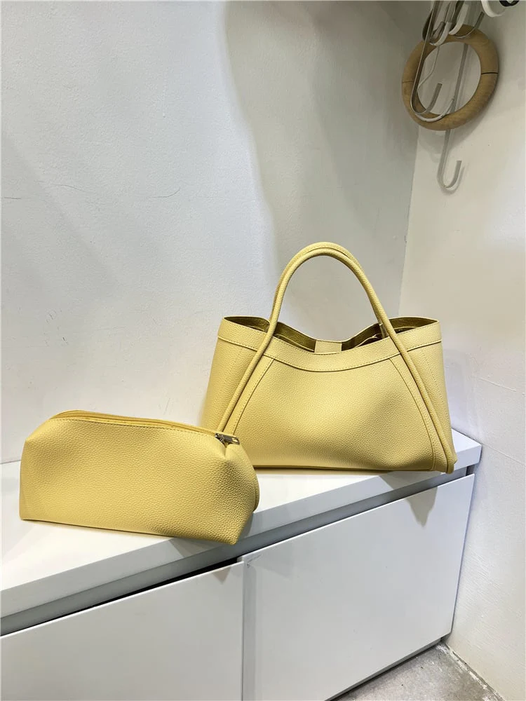 Women Leather Bag with Shoulder Strap, Handbags & Crossbody bags Matching Purse - Image 9