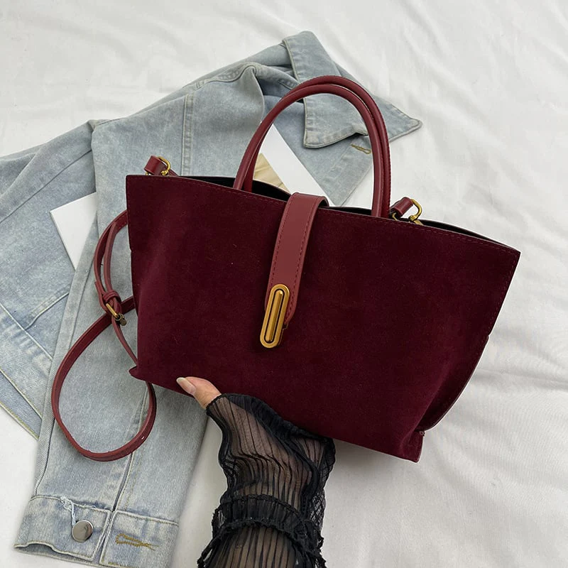 Women's Elegant Solid Color French Style Handbag - Image 7